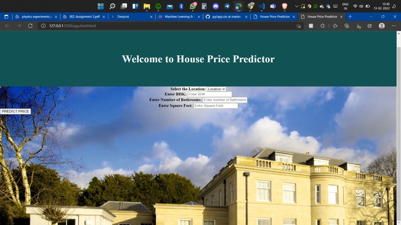 HOUSE Price Prediction – screenshot 2