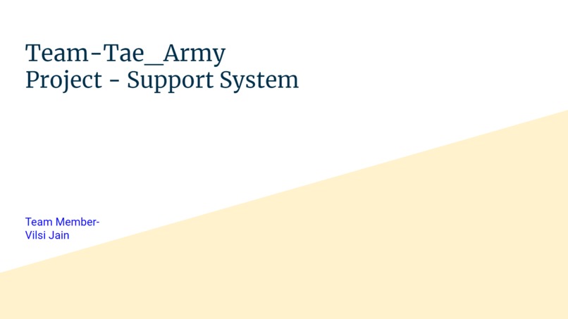 Support system – screenshot 1