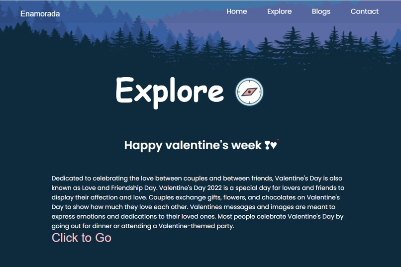 Enamorada Website – screenshot 2