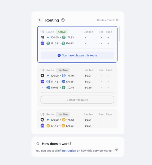 Cross-chain liquidity aggregation protocol – screenshot 3