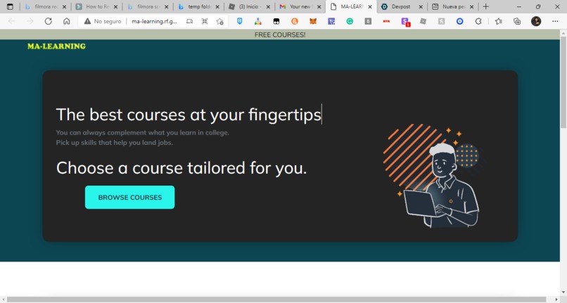 MA-LEARNING: A FREE E-LEARNING PLATFORM – screenshot 1