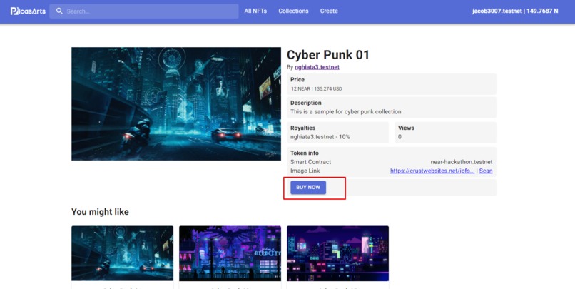 Picasarts.io - NFT Marketplace on Near – screenshot 2