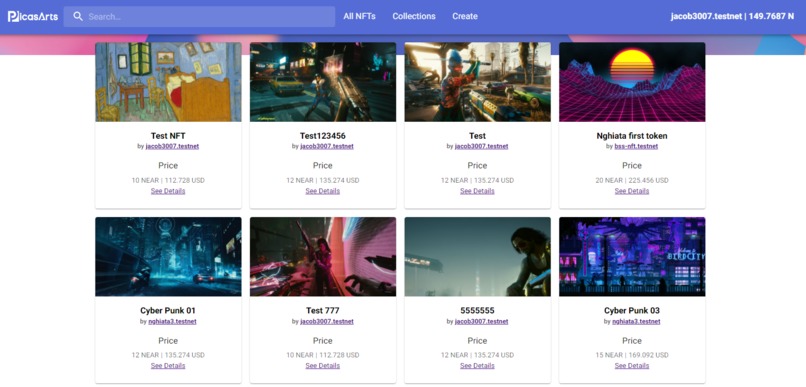 Picasarts.io - NFT Marketplace on Near – screenshot 5