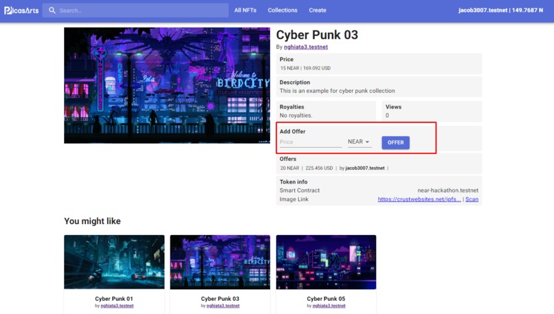 Picasarts.io - NFT Marketplace on Near – screenshot 3