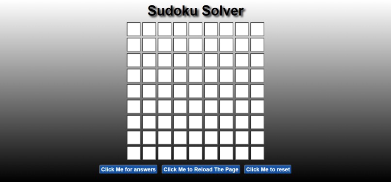 Sudoku solver – screenshot 1
