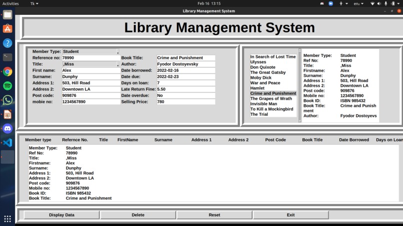 Library Management System – screenshot 2