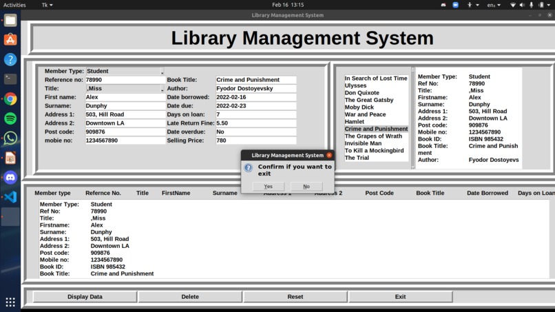 Library Management System – screenshot 3