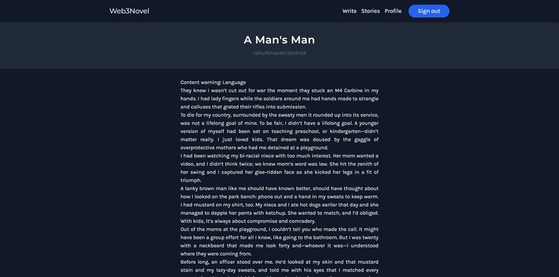 web3Novel – screenshot 5