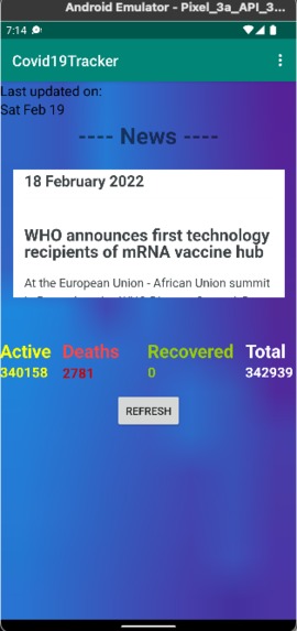 Covid19 Tracker – screenshot 1