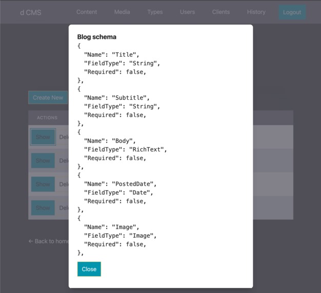dCMS - A Decentralized Headless Content Management System – screenshot 4