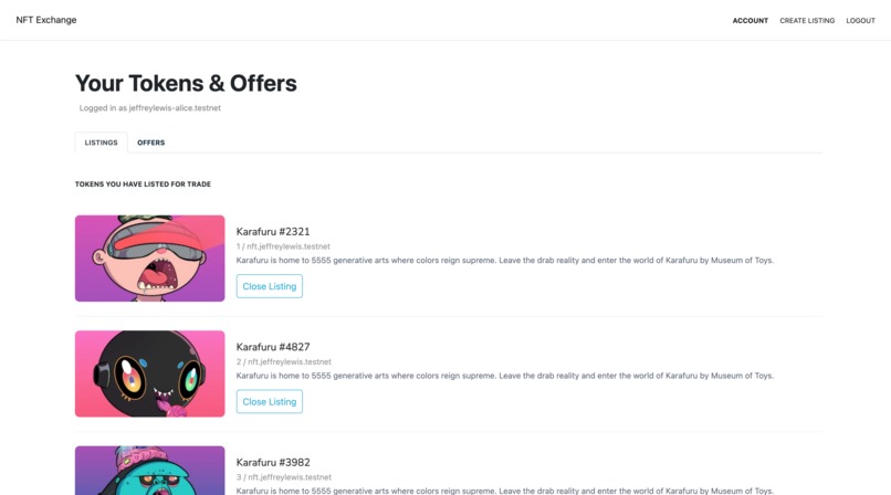 NFT Exchange for NEAR – screenshot 5