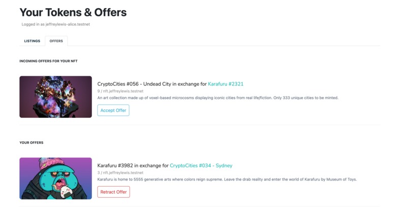 NFT Exchange for NEAR – screenshot 6
