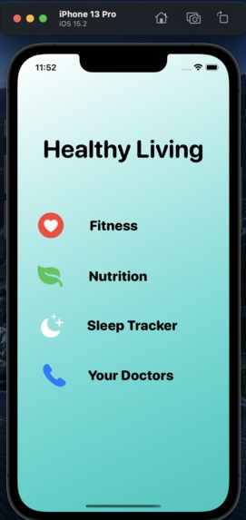 MyHealth app  – screenshot 1