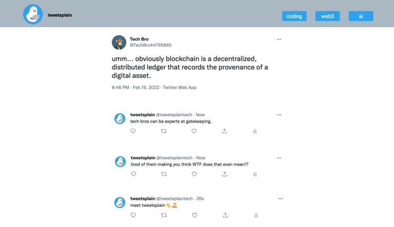 tweetsplain – screenshot 3