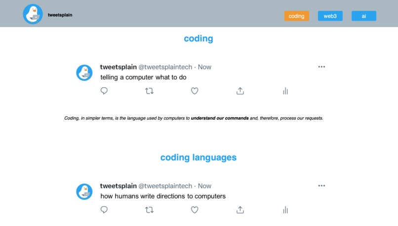 tweetsplain – screenshot 5