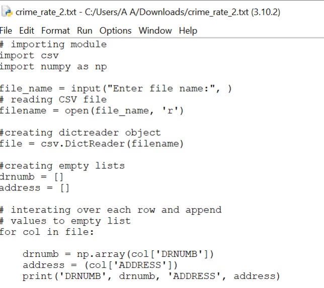 Crime Rates – screenshot 1