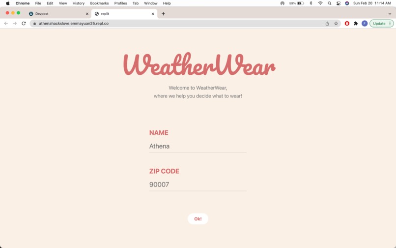 WeatherWear – screenshot 2