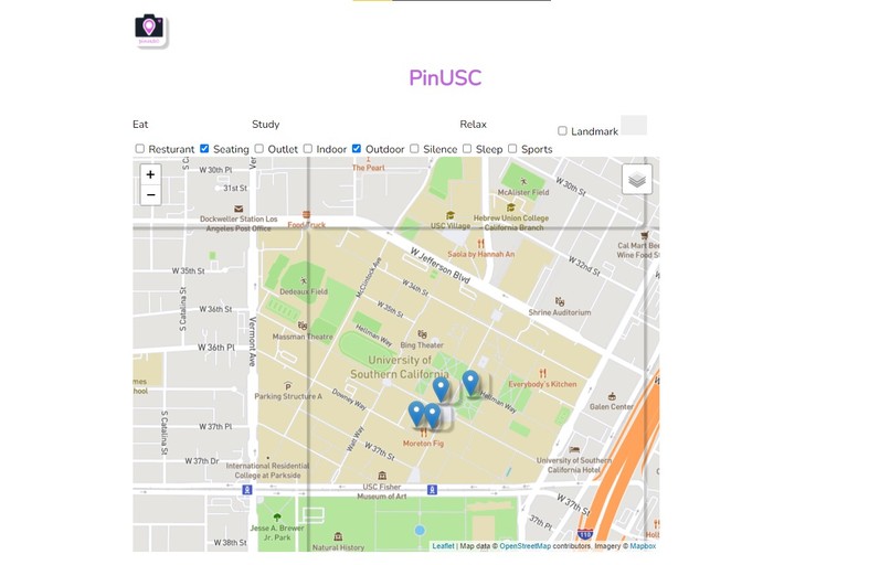 pinUSC – screenshot 1