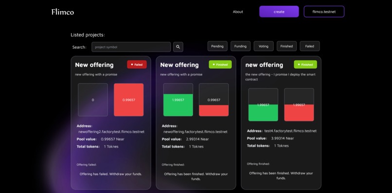 Flimco DAO – screenshot 1