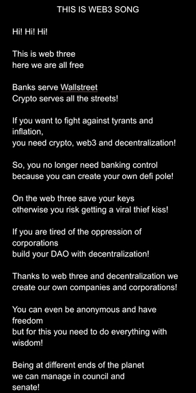 My song about web3, NFT, DAO and Near  – screenshot 1