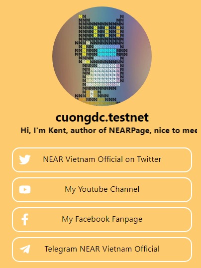 NEARPage - decentralized social media reference landing page – screenshot 1