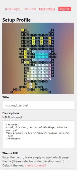NEARPage - decentralized social media reference landing page – screenshot 2
