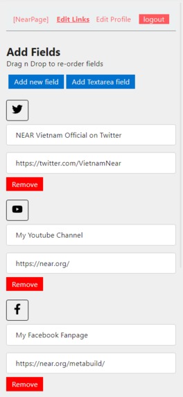 NEARPage - decentralized social media reference landing page – screenshot 3