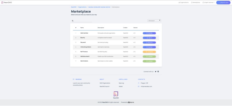 NearDAO – screenshot 1