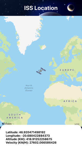 ISS Tracker App – screenshot 2