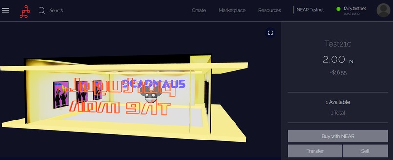 VR ready 3D space for deadmau5 single launch at Mintbase – screenshot 1