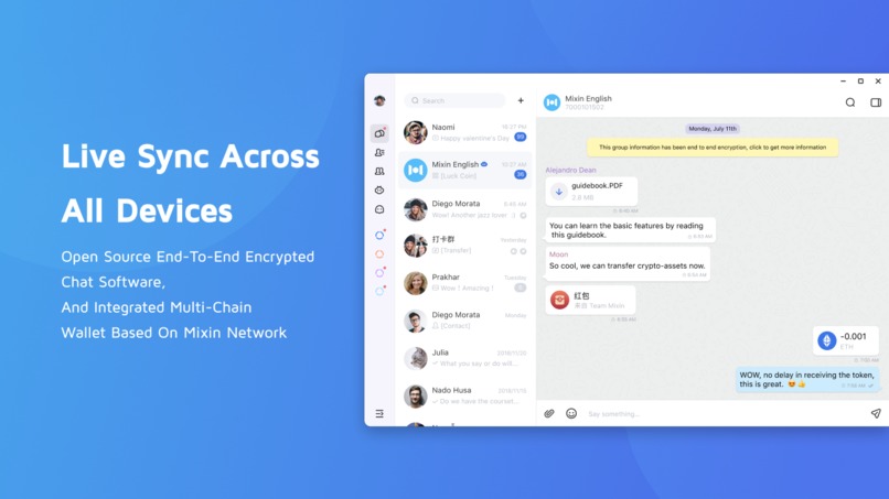 Mixin Messenger dekstop – screenshot 2