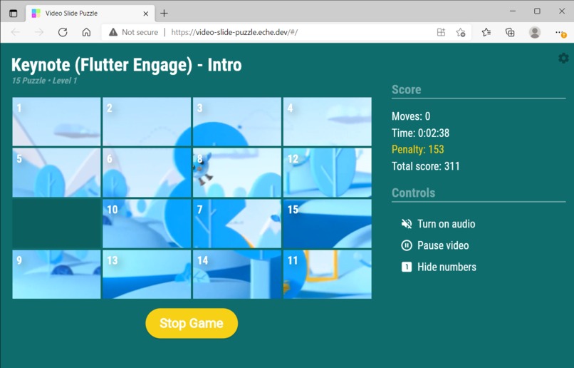 Video Slide Puzzle – screenshot 3