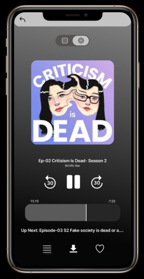 UI design for a podcast app- SUNTE CHALO – screenshot 3