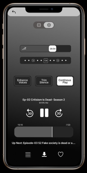 UI design for a podcast app- SUNTE CHALO – screenshot 4