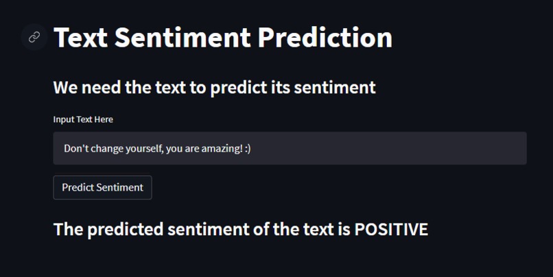 Text Sentiment Predictor – screenshot 1