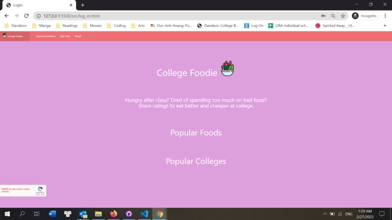 CollegeFoodie – screenshot 2