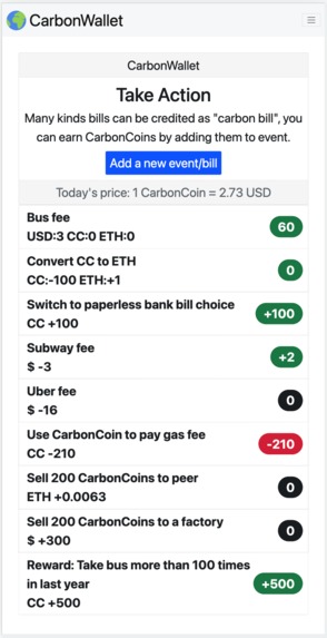 CarbonWallet – screenshot 4