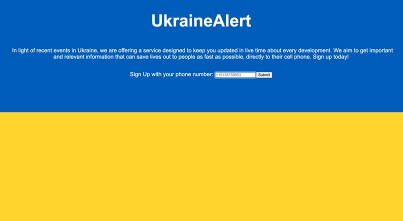 UkraineAlert – screenshot 1