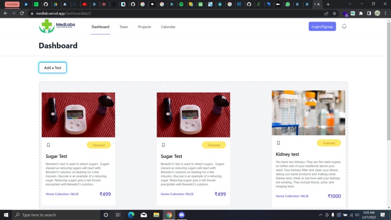 MedLabs – screenshot 2