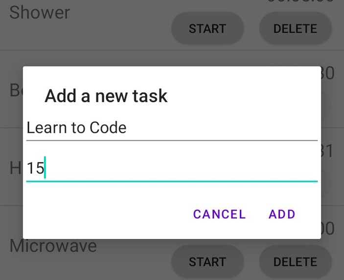 TaskTimer – screenshot 2