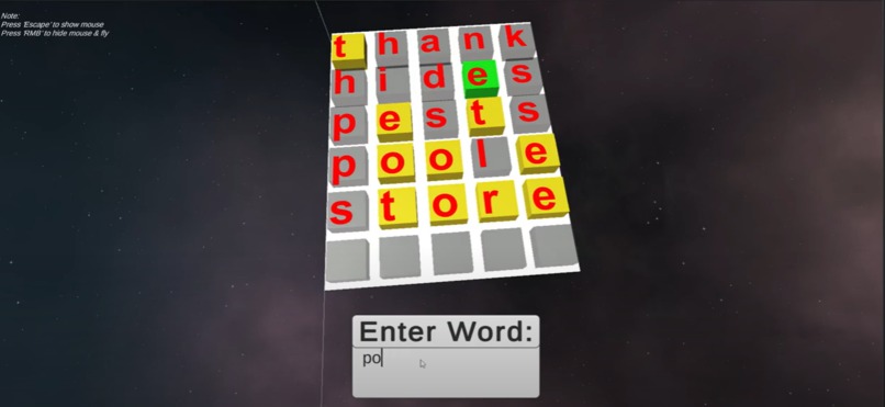 Wordle but it's 3D – screenshot 2