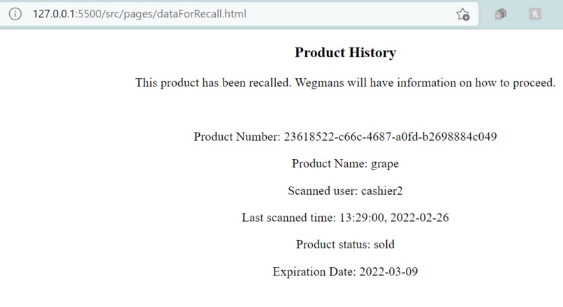 Wegmans Tracing Program:  Traceability and Food Safety – screenshot 5