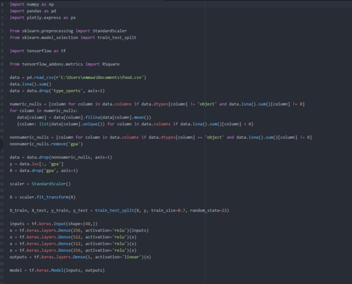 Determining Factors in a Student's GPA – screenshot 1