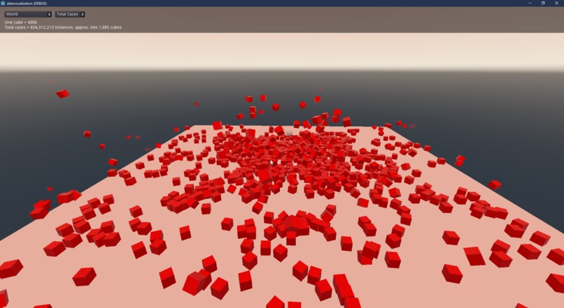COVID-19 Data As Rigidbody Cubes – screenshot 10