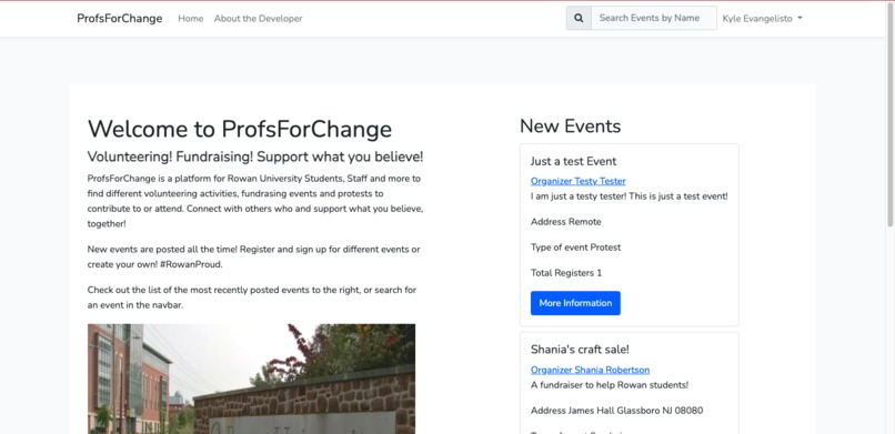 ProfsForChange – screenshot 1