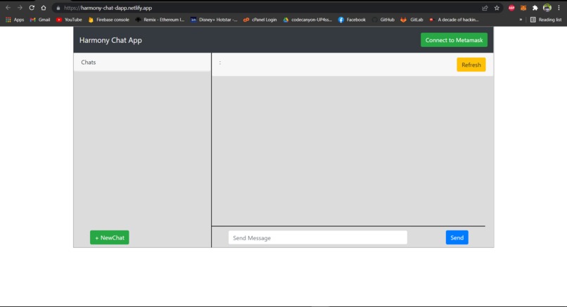 Chatting DApp Harmony – screenshot 2