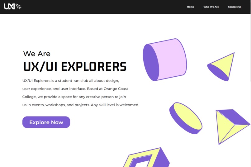 UX/UI Explorers Website – screenshot 1