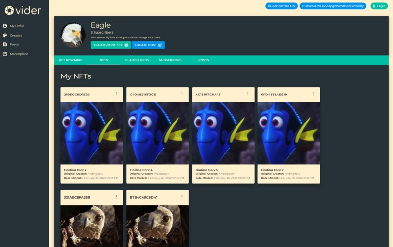 Vider - Social Network x NFT Creation/Marketplace – screenshot 5