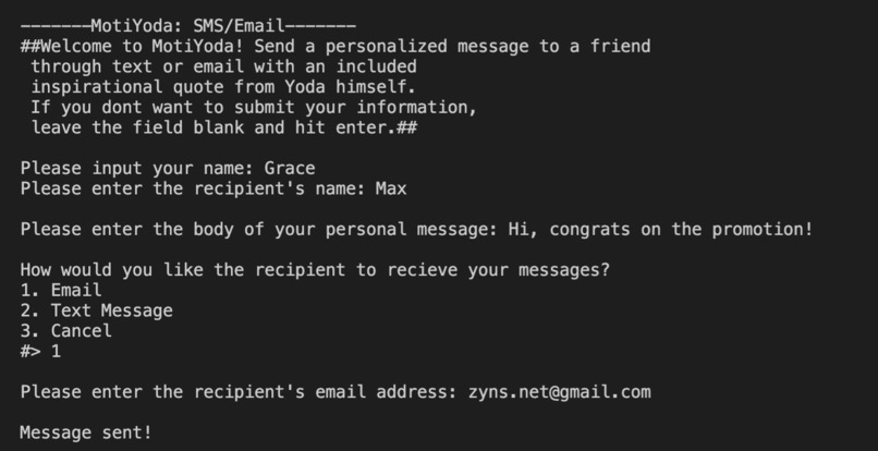 MotiYoda: Motivational Texts/Emails – screenshot 1