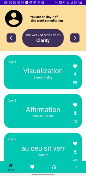 Weekly Meditation – screenshot 2